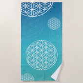 Blume des Lebens Strandtuch (Vorderseite)