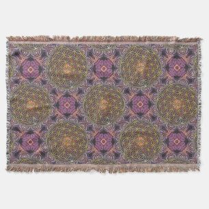 Blume des Lebens - Strickmuster V Decke