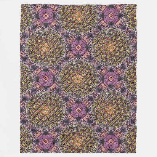 Blume des Lebens - Strickmuster V Fleecedecke (Vorderseite)