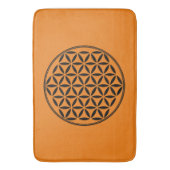 BLUME DES LEBENS - Symbol der heiligen Geometrie, Badematte (Vorderseite Vertikal)