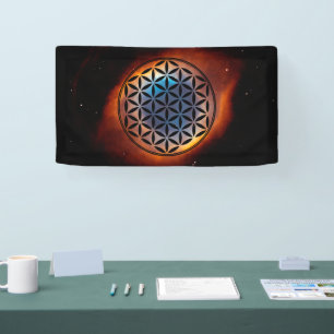 BLUME DES LEBENS - Symbol der heiligen Geometrie, Banner
