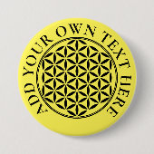 BLUME DES LEBENS - Symbol der heiligen Geometrie, Button (Vorderseite)