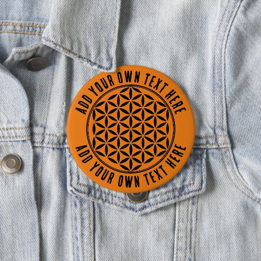 BLUME DES LEBENS - Symbol der heiligen Geometrie, Button (Beispiel)