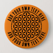 BLUME DES LEBENS - Symbol der heiligen Geometrie, Button (Vorderseite)