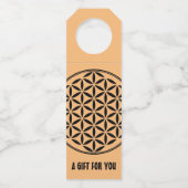 BLUME DES LEBENS - Symbol der heiligen Geometrie,  Flaschenanhänger (Vorderseite)