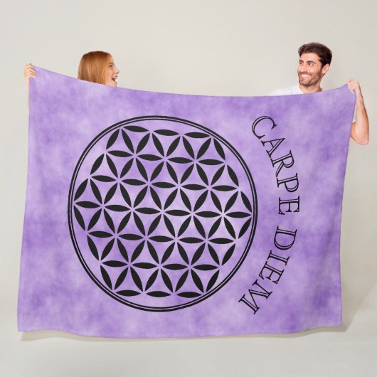 BLUME DES LEBENS - Symbol der heiligen Geometrie,  Fleecedecke (Beispiel)