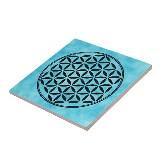 BLUME DES LEBENS - Symbol der heiligen Geometrie,  Fliese (Seite)