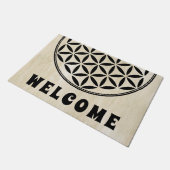 BLUME DES LEBENS - Symbol der heiligen Geometrie,  Fußmatte (Schrägansicht)