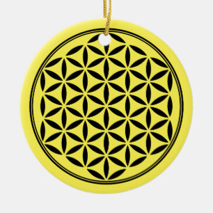 BLUME DES LEBENS - Symbol der heiligen Geometrie, Keramik Ornament