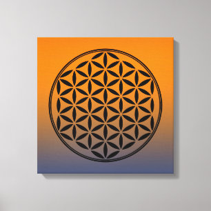 BLUME DES LEBENS - Symbol der heiligen Geometrie,  Leinwanddruck