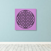 BLUME DES LEBENS - Symbol der heiligen Geometrie, Leinwanddruck (Insitu (Holzboden))