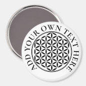 BLUME DES LEBENS - Symbol der heiligen Geometrie, Magnet (Vorderseite/Rückseite)