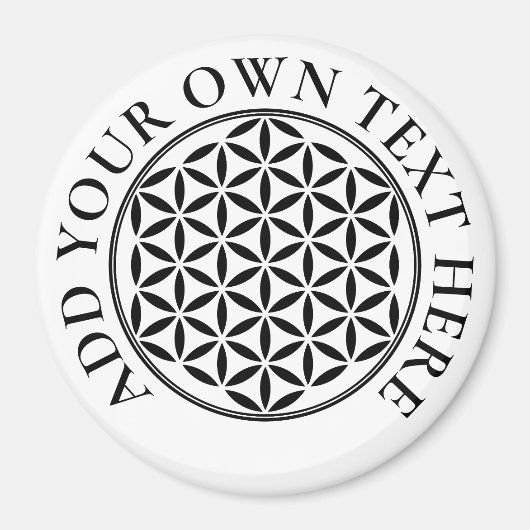 BLUME DES LEBENS - Symbol der heiligen Geometrie, Magnet (Vorne)