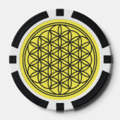 BLUME DES LEBENS - Symbol der heiligen Geometrie, Pokerchips (Vorderseite)