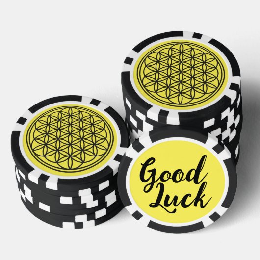 BLUME DES LEBENS - Symbol der heiligen Geometrie, Pokerchips (Stapel)
