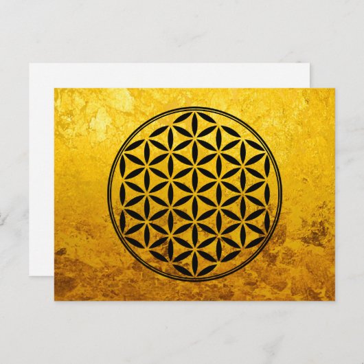 BLUME DES LEBENS - Symbol der heiligen Geometrie, Postkarte (Vorne/Hinten)