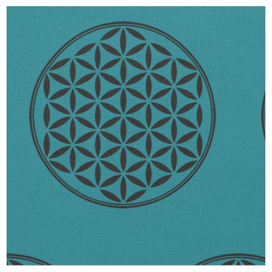 BLUME DES LEBENS - Symbol der heiligen Geometrie, Stoff (Nahaufnahme)