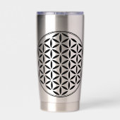 BLUME DES LEBENS - Symbol der heiligen Geometrie,  Thermobecher (Rückseite)