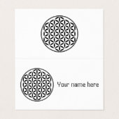 BLUME DES LEBENS - Symbol der heiligen Geometrie,  Visitenkarten (Außenseite Aufgefaltet)