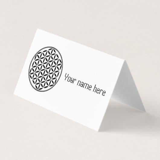 BLUME DES LEBENS - Symbol der heiligen Geometrie, Visitenkarten (Vorderseite)