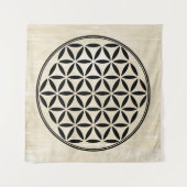 BLUME DES LEBENS - Symbol der heiligen Geometrie,  Wandteppich (Vorderseite (Horizontal))