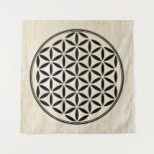 BLUME DES LEBENS - Symbol der heiligen Geometrie,  Wandteppich (Vorderseite)