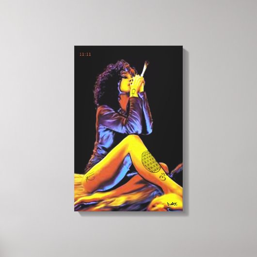 BLUME DES LEBENS TATTOO DMT SPIRITUELLES GRAFFITI LEINWANDDRUCK (Vorderseite)