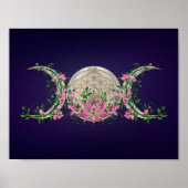 Blume des Lebens Triple Moon Poster (Vorne)