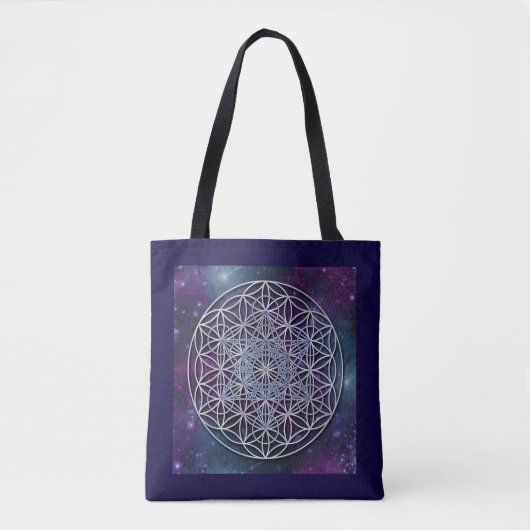 Blume des Lebens - Universum des Metatron-Würfels Tasche (Vorderseite)