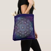 Blume des Lebens - Universum des Metatron-Würfels Tasche (Von Nahem)