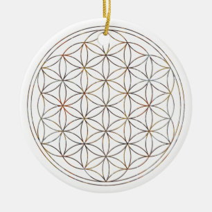 Blume des Lebens (V-Elemente) Keramikornament