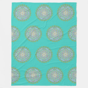 Blume des Lebens - Vintage Blossom - Ornamente 3 Fleecedecke
