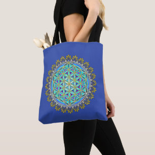 Blume des Lebens - Vintage-Blüten-Ornamente 1 Tasche