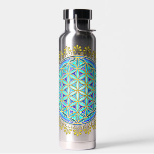 Blume des Lebens - Vintage-Blüten-Ornamente 1 Trinkflasche