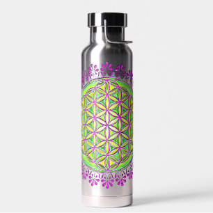 Blume des Lebens - Vintage-Blüten-Ornamente 2 Trinkflasche