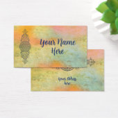 Blume des Lebens - Vintage Ornamente - blaues Gold (Schreibtisch)