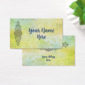 Blume des Lebens - Vintage Ornamente - blaues Gold (Schreibtisch)