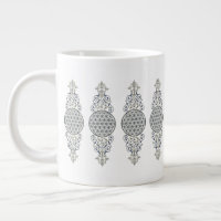 Blume des Lebens - Vintage Ornamente - blaues Gold