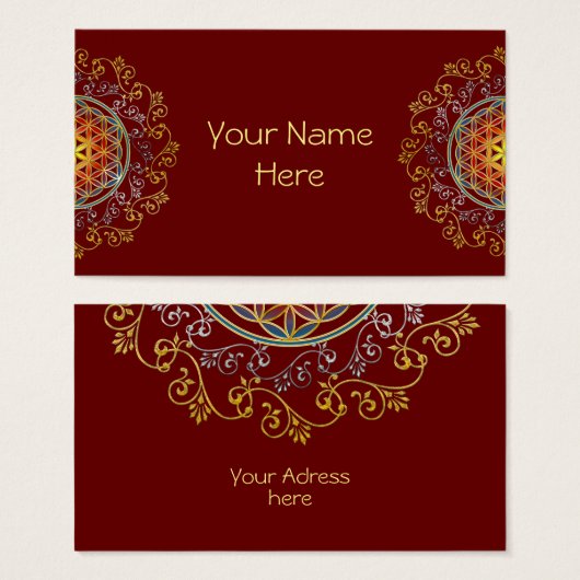 Blume des Lebens - Vintage Ornamente Mandala 1 (Vorne & Hinten)