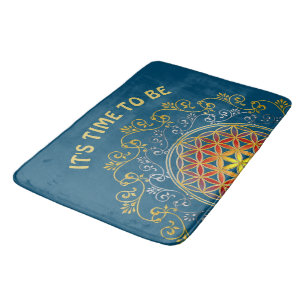 Blume des Lebens - Vintage Ornamente Mandala 1 Badematte