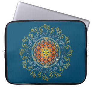 Blume des Lebens - Vintage Ornamente Mandala 1 Laptopschutzhülle