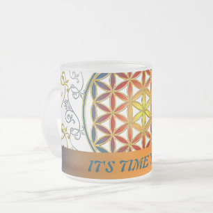 Blume des Lebens - Vintage Ornamente Mandala 1 Mattglastasse