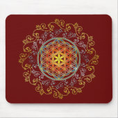 Blume des Lebens - Vintage Ornamente Mandala 1 Mousepad (Vorne)