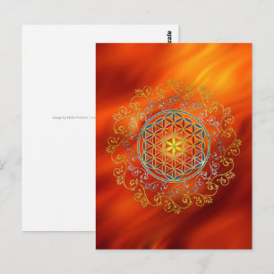 Blume des Lebens - Vintage Ornamente Mandala 1 Postkarte