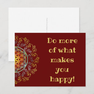 Blume des Lebens - Vintage Ornamente Mandala 1 Postkarte