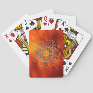 Blume des Lebens - Vintage Ornamente Mandala 1 Spielkarten