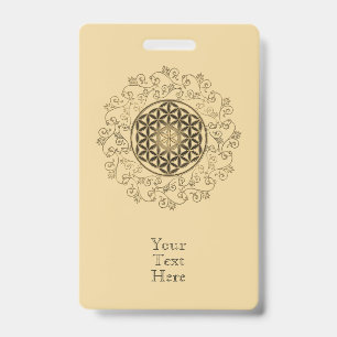 Blume des Lebens - Vintage Ornamente Mandala 2 Ausweis