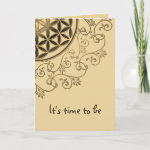 Blume des Lebens - Vintage Ornamente Mandala 2 Karte