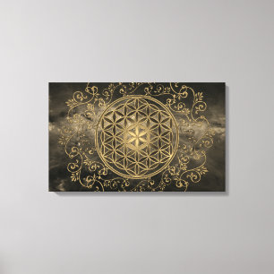 Blume des Lebens - Vintage Ornamente Mandala 2 Leinwanddruck