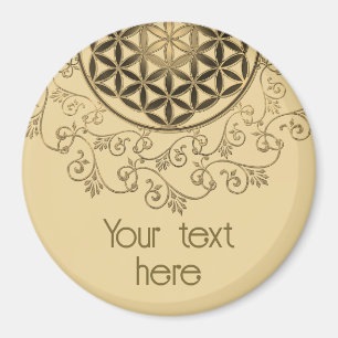 Blume des Lebens - Vintage Ornamente Mandala 2 Magnet